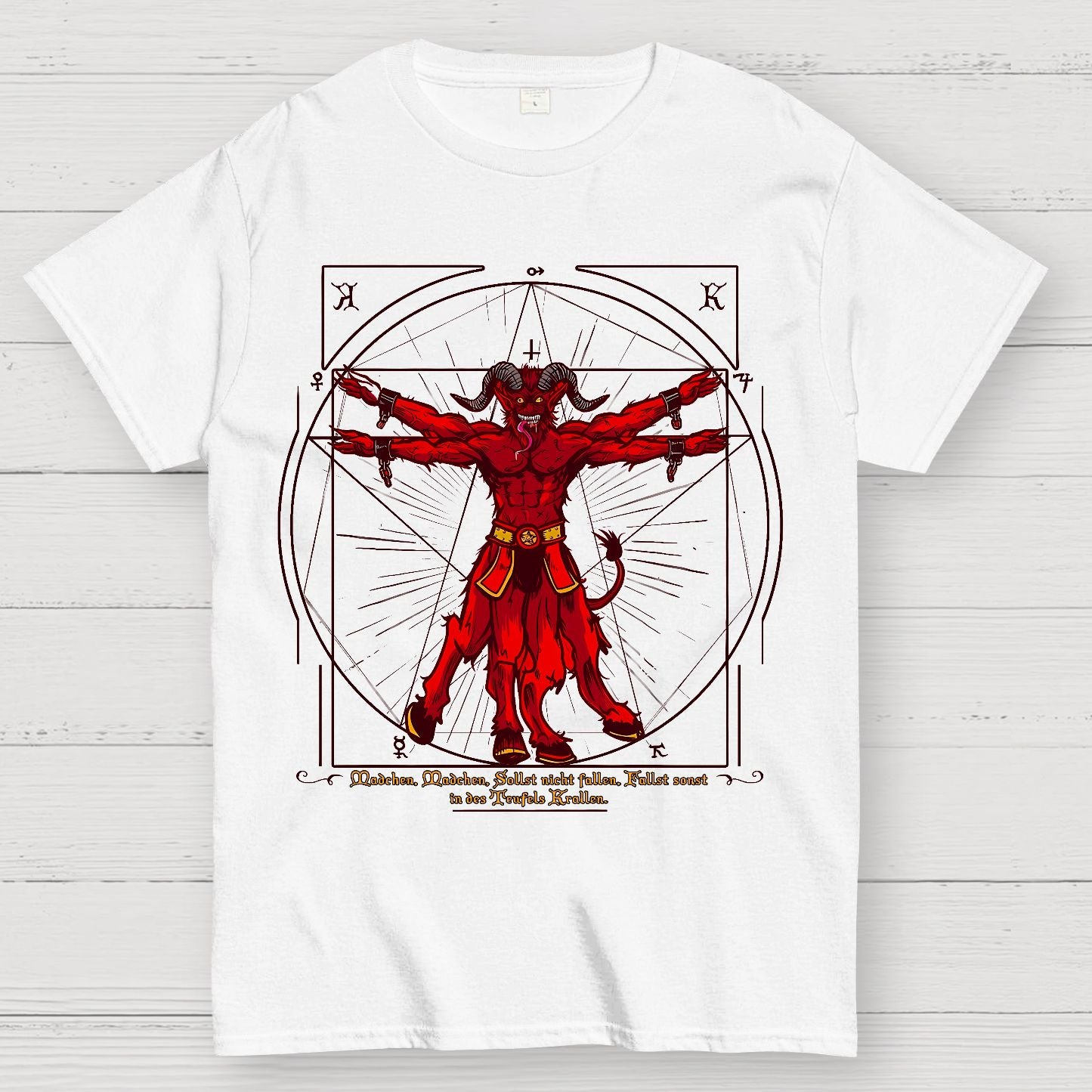Vitruvian Krampus Geek T-Shirt