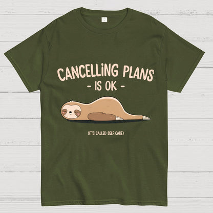 Cancelling Plans Is Ok Funny Nerdy T-Shirt