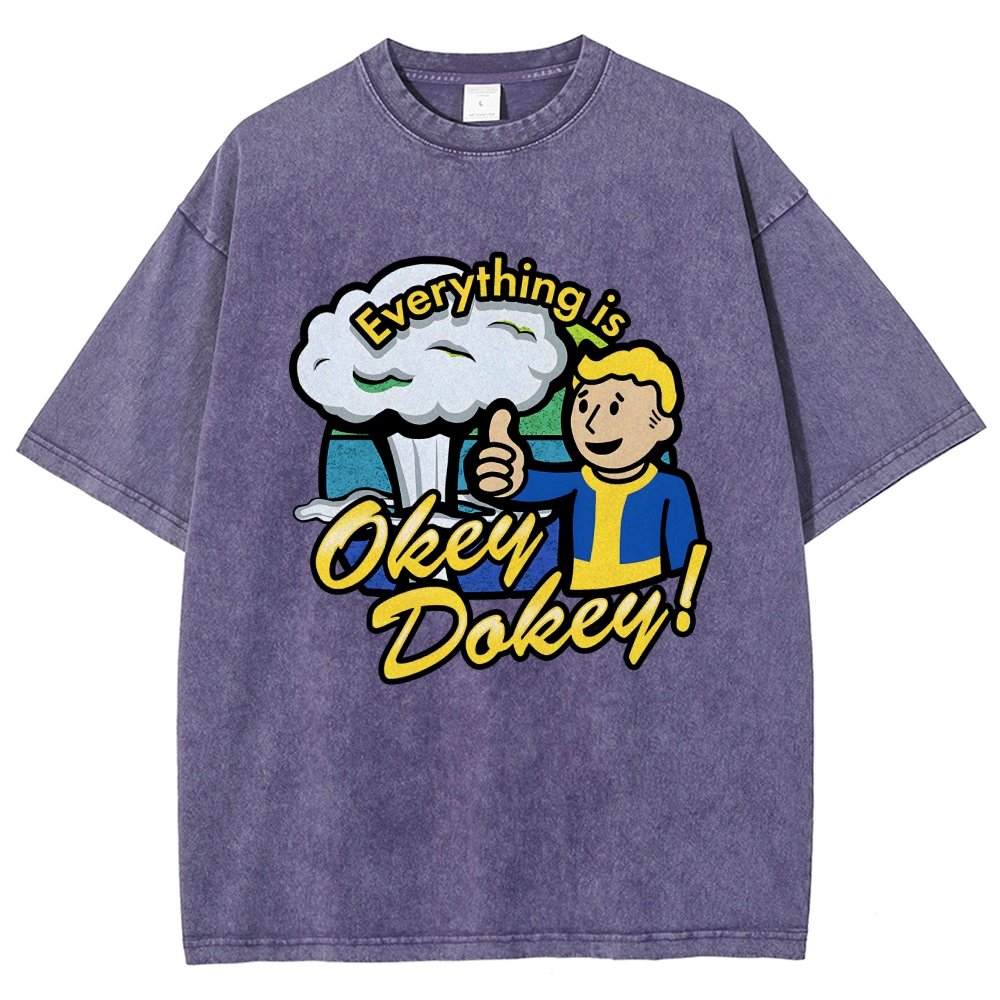 Everything Is Okey-Dokey Vintage Distressed T-shirt