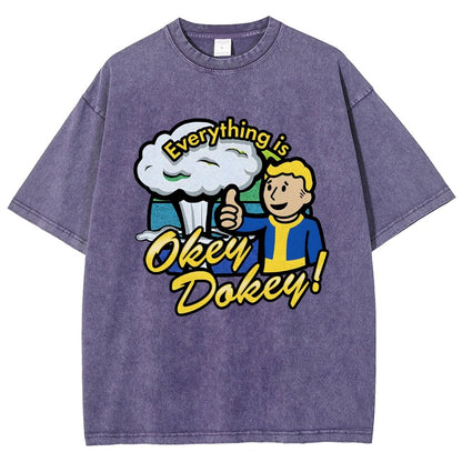 Everything Is Okey-Dokey Vintage Distressed T-shirt