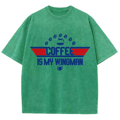 Coffee Is My Wingman Vintage Distressed T-shirt