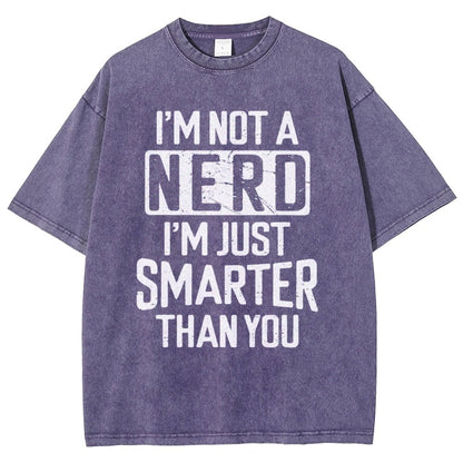 Funny Nerd T-shirt Smart person Vintage Distressed T-shirt