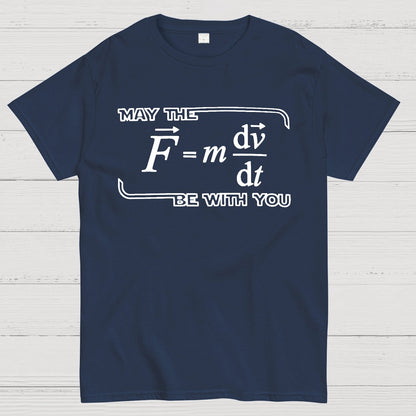 May The  F=m dv/dt  Be with You.Funny Physics Science Unisex Geek T-Shirt