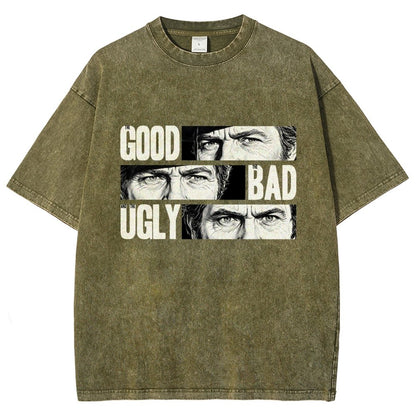 The Good The Bad The Ugly   Vintage Distressed T-shirt