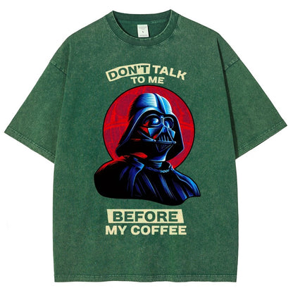 Don’t Talk to Me Before Coffee Vintage Distressed T-shirt