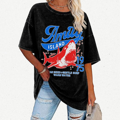 Seaside Town 1975 Vintage Distressed T-shirt