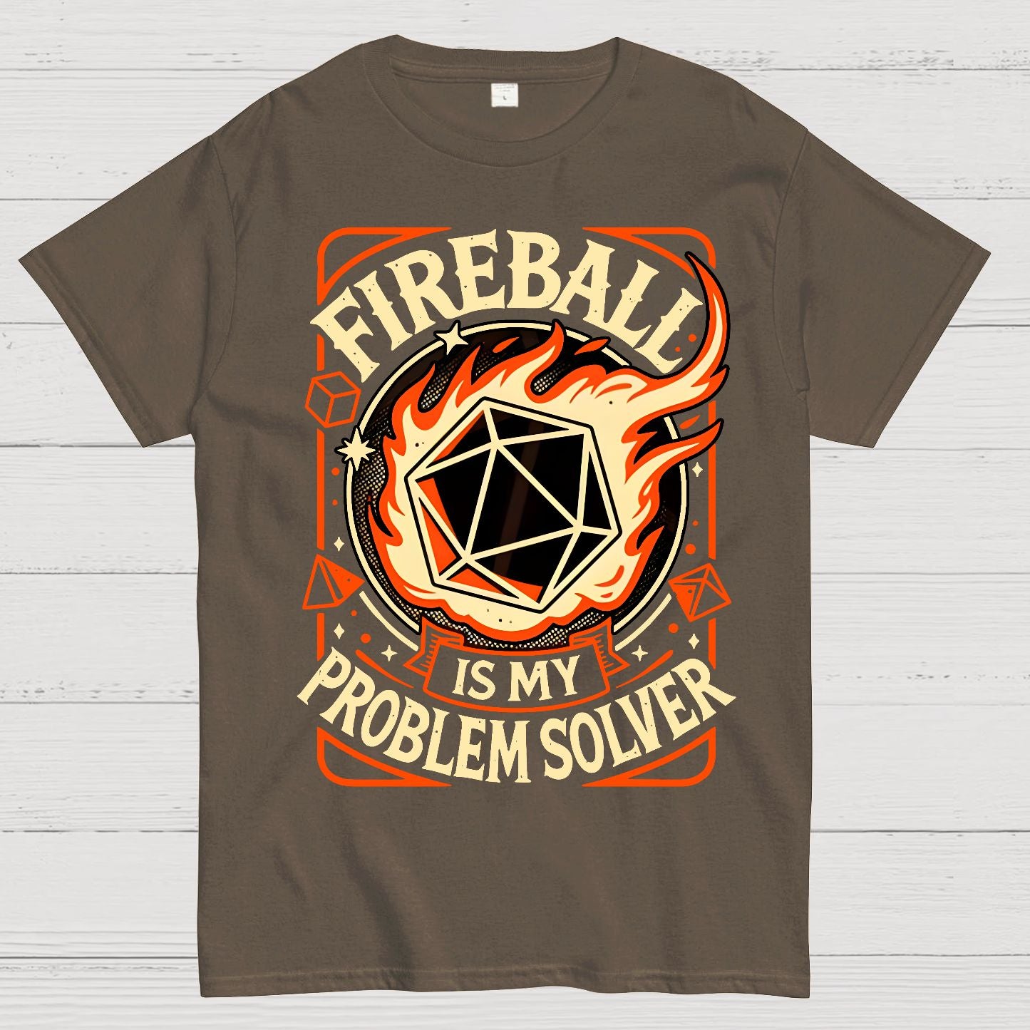 Fireball Is My Problem Solver Geek T-Shirt