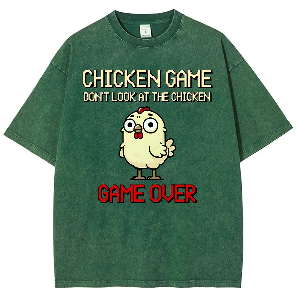 Chicken Game Vintage Washed T-shirt