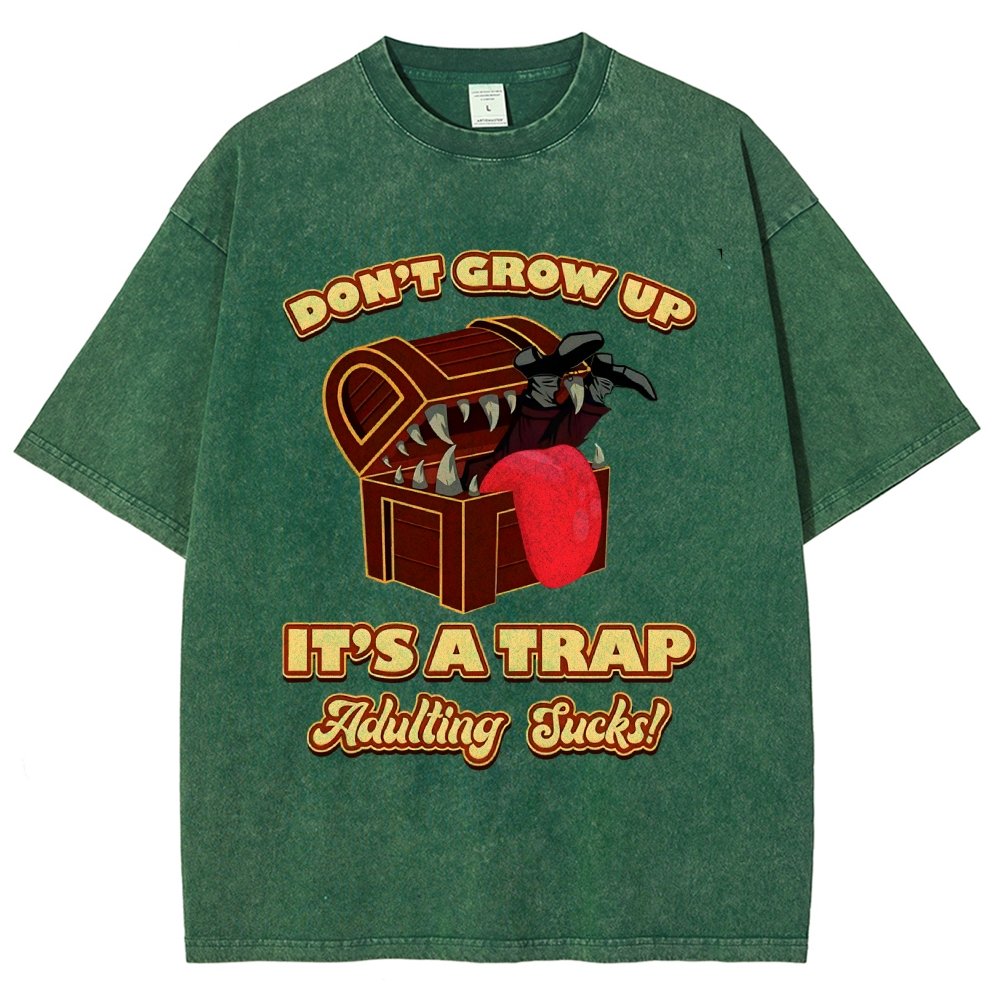 Don't Grow Up It's A Trap Vintage Distressed T-shirt