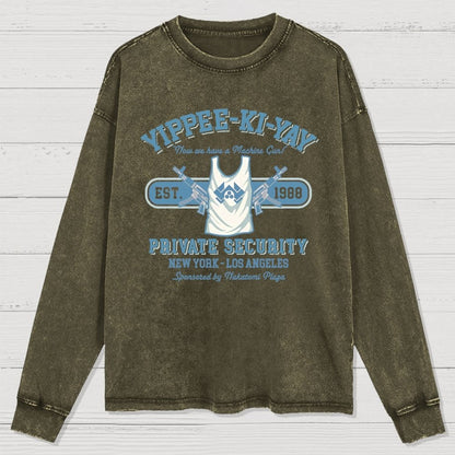 Yippee Ki Yay Security NY-LA Washed Long Sleeve Tee