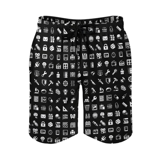 Interesting Retro Icons Geek Shorts