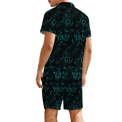 Interesting π Prints Hawaiian Shirt Set