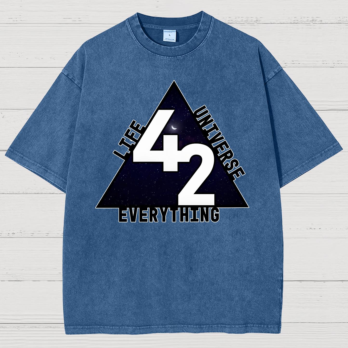 Life, the Universe, and Everything Vintage Distressed T-shirt