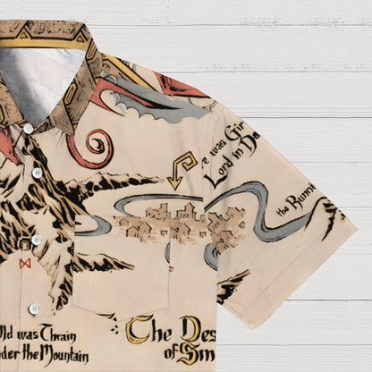 Medieval Science Fiction Map Geek Hawaiian Shirt