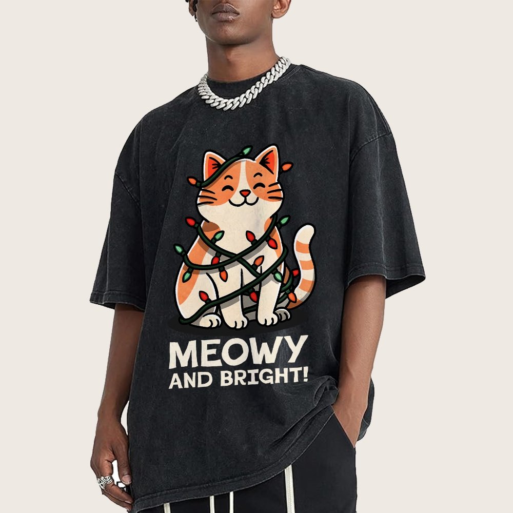 Meowy And Bright! Vintage Distressed T-shirt