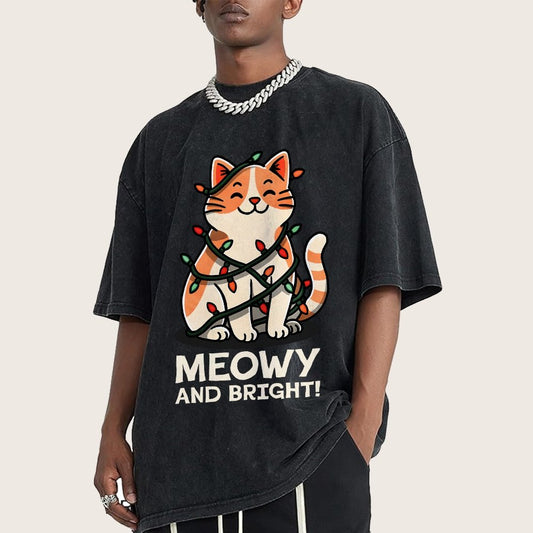 Meowy And Bright! Vintage Distressed T-shirt