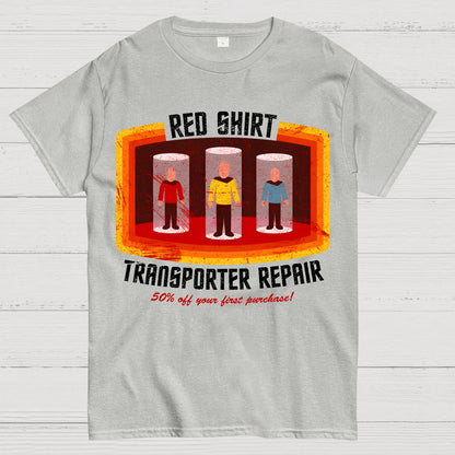 Red Shirt Space Repair Geek T-Shirt