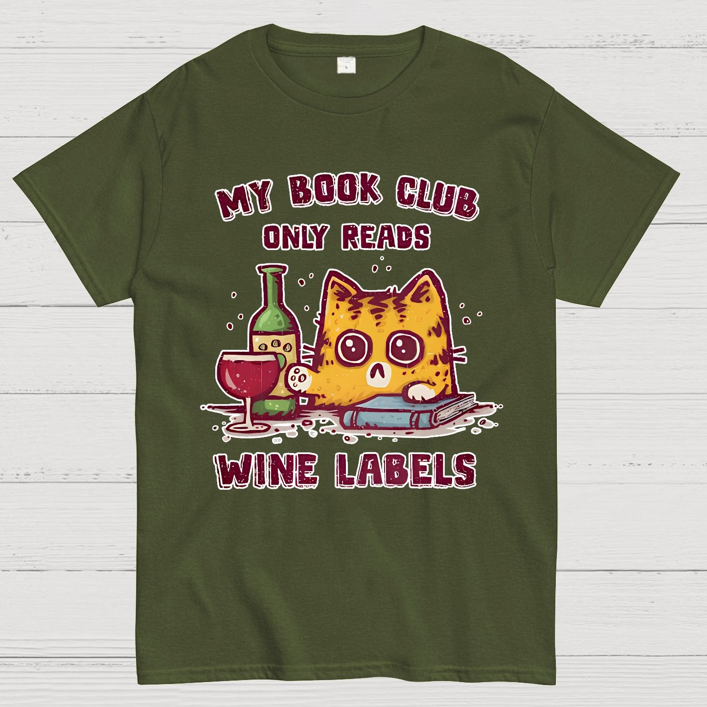 My Book Club Reads Wine Labels Geek T-Shirt
