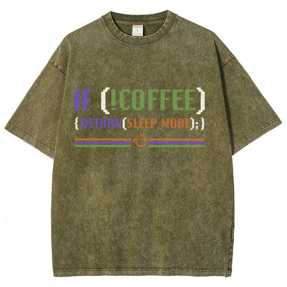 Coder Without Coffee Vintage Distressed T-shirt