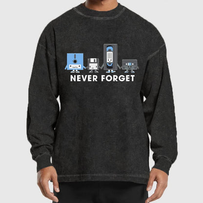 Never Forget Washed Long Sleeve Tee