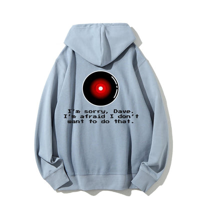 An Introvert's Odyssey I‘m sorry dave Printed Back Unisex Cotton Hoodie