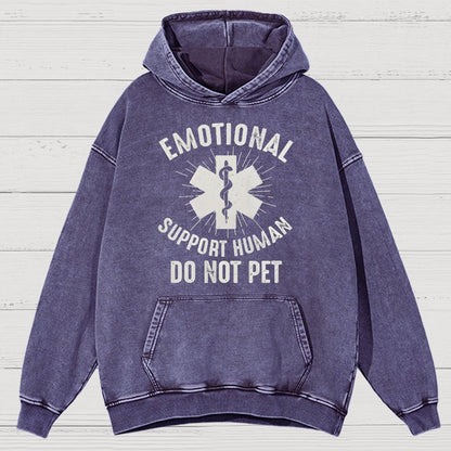 Emotional Support Human Vintage Distressed Hoodie