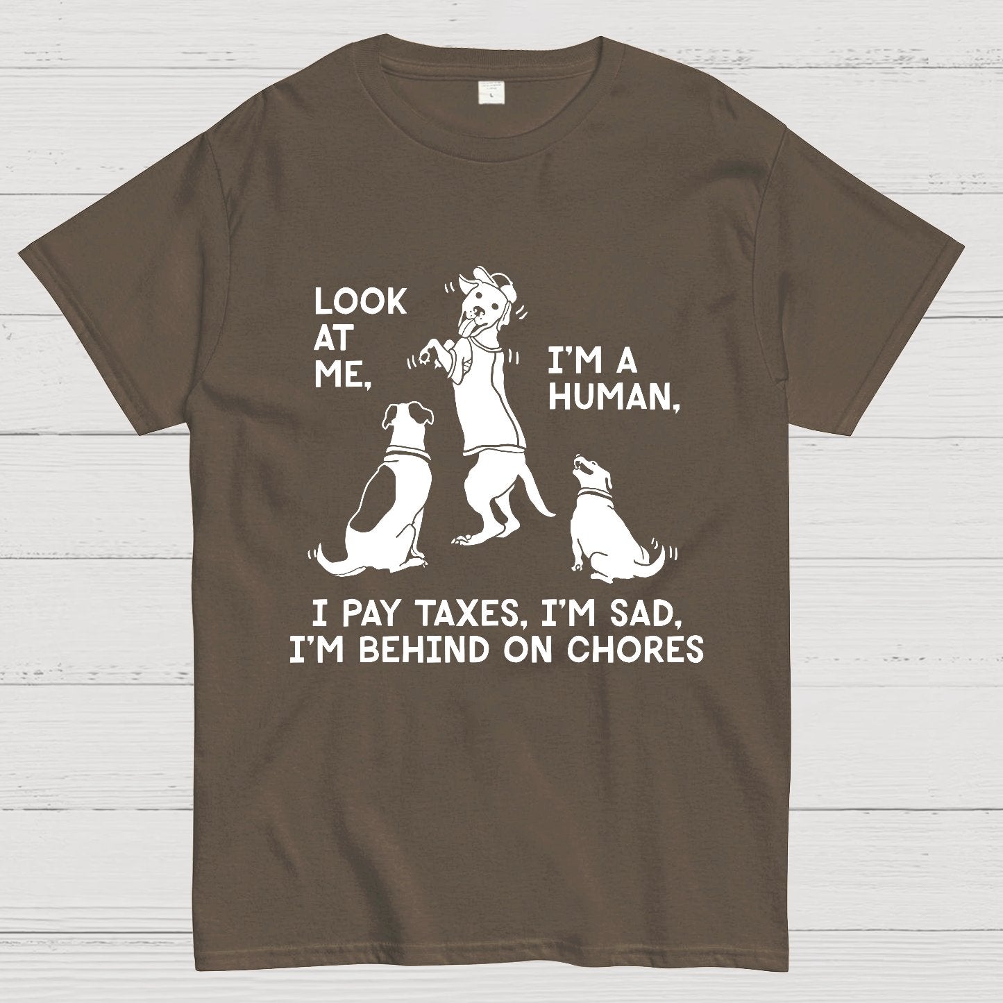 Dog Mocks Humans Geek T-Shirt