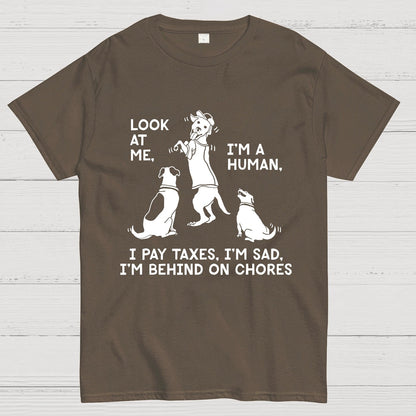 Dog Mocks Humans Geek T-Shirt