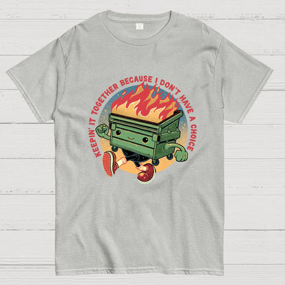 Flaming Dumpster Nerdy T-Shirt