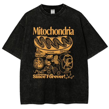 Mitochondria Vintage Science Vintage Distressed T-shirt