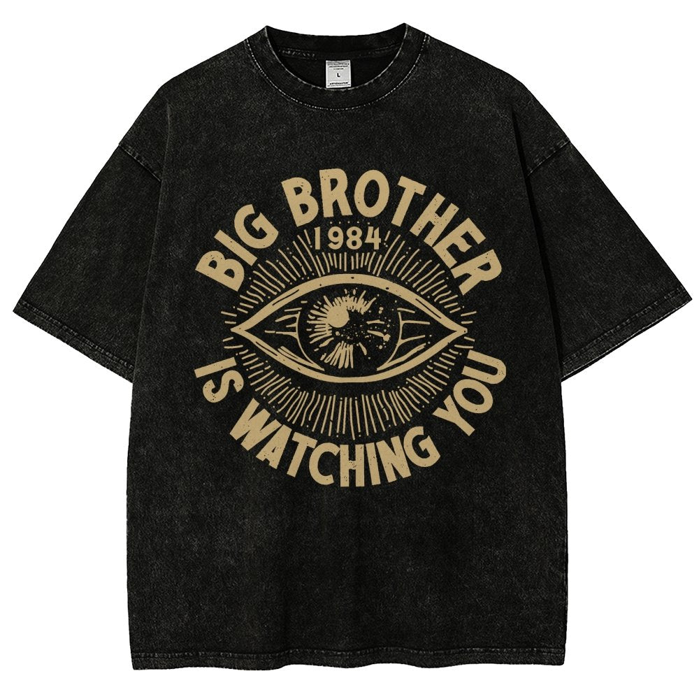 Watching You Vintage Distressed T-shirt