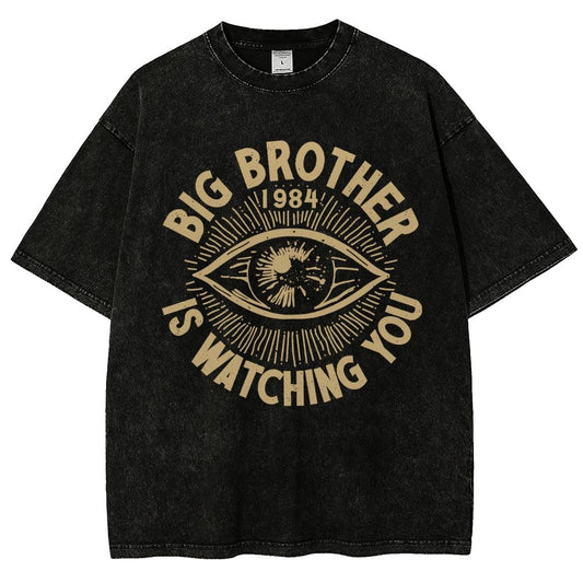Watching You Vintage Distressed T-shirt