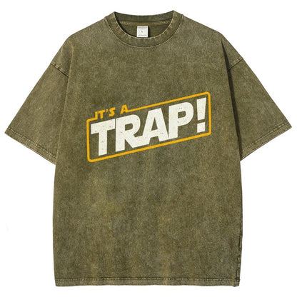 It's A Trap Vintage Distressed T-shirt