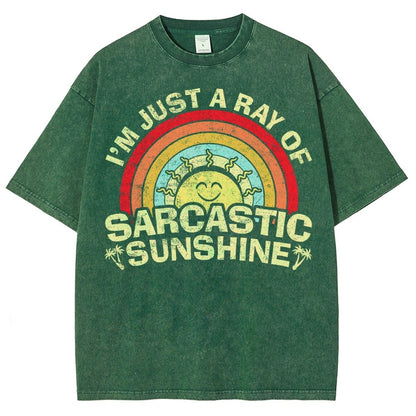 I'm Just A Ray Of Sarcastic Sunshine Funny Vintage Distressed T-shirt