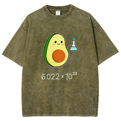 Avogadro's Number Pun. Cute Avocado Chemist Vintage Distressed T-shirt