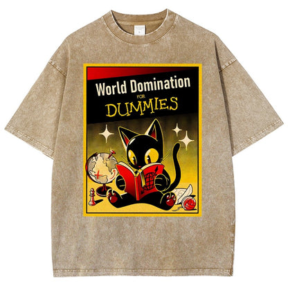 World Domination For Dummies Vintage Distressed T-shirt