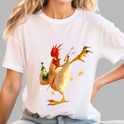 Fighting Chickens Funny Geek T-Shirt