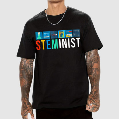 Steminist Science Technology Engineering Math STEM Unisex Geek T-Shirt