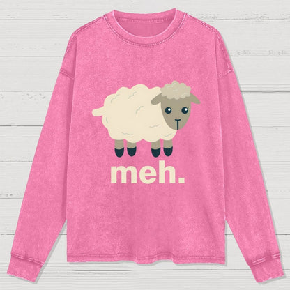 Meh. Washed Long Sleeve Tee