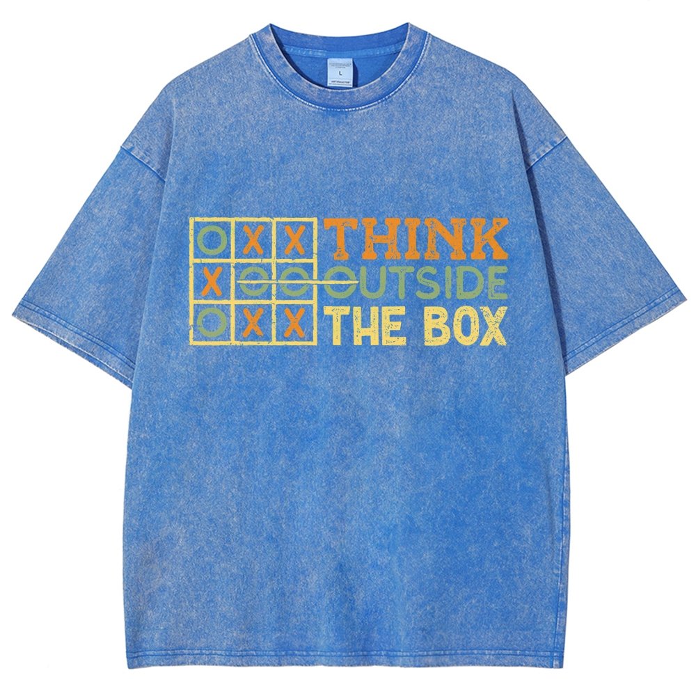 Thinking Outside The Box Vintage Distressed T-shirt