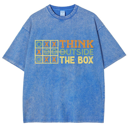 Thinking Outside The Box Vintage Distressed T-shirt
