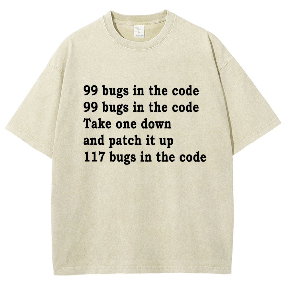 99 Bugs In The Code Vintage Distressed T-shirt
