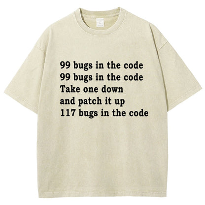 99 Bugs In The Code Vintage Distressed T-shirt