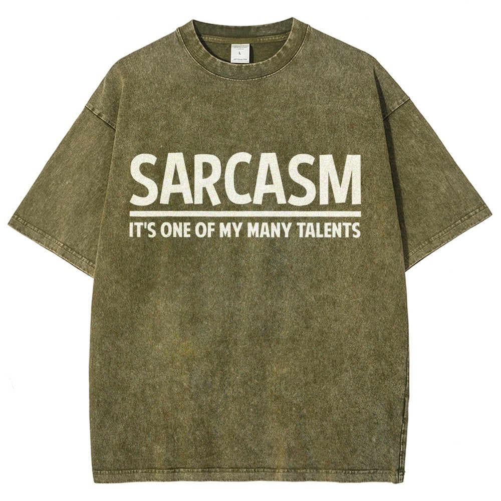 Sarcasm-Just One Of My Many Talents Vintage Distressed T-shirt
