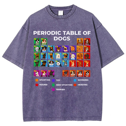 Periodic Table Of Dogs Vintage Distressed T-shirt