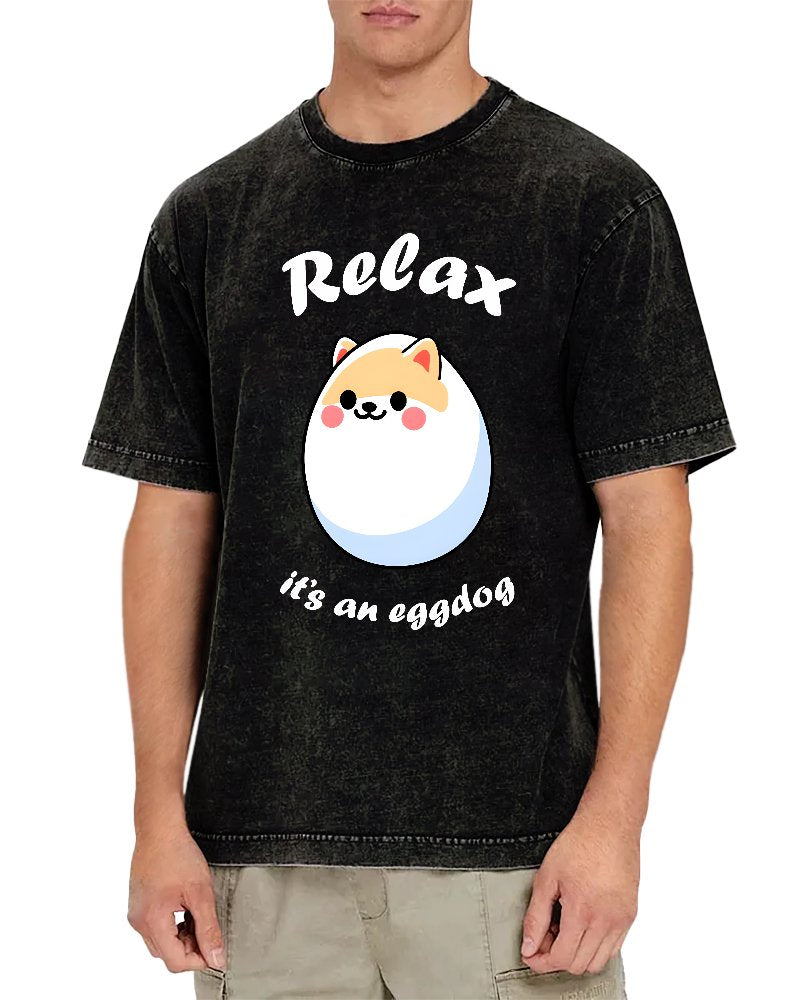 Relax it's an Eggdog Vintage Distressed T-shirt