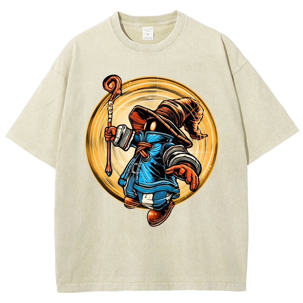 The Black Mage Vintage Distressed T-shirt