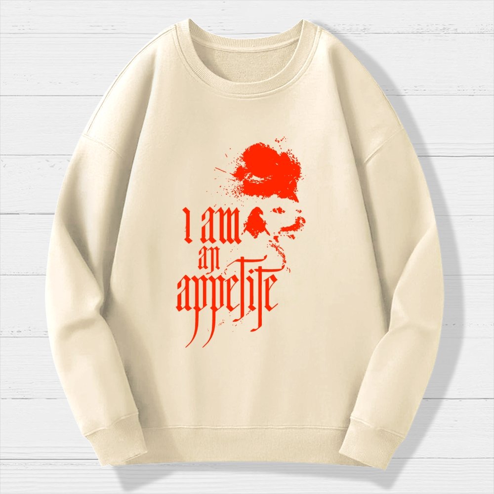 I Am An Appetite Geek Cotton Sweatshirt