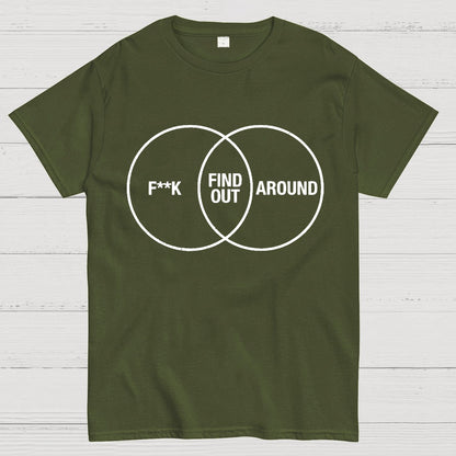 F Around and Find Out Venn Diagram Geeky T-Shirt