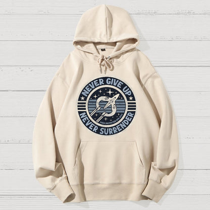 Never Give Up Never Surrender! Geek Cotton Hoodie